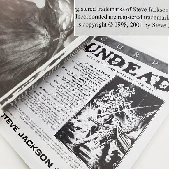GURPS Undead Sean M. Punch Steve Jackson Games RPG Guidebook TPB 2001 - Picture 4 of 10